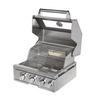 3-Burner Built-In Stainless Steel BBQ Grill With Glass Viewing Window + Infrared Back Burner (304 Stainless Steel)