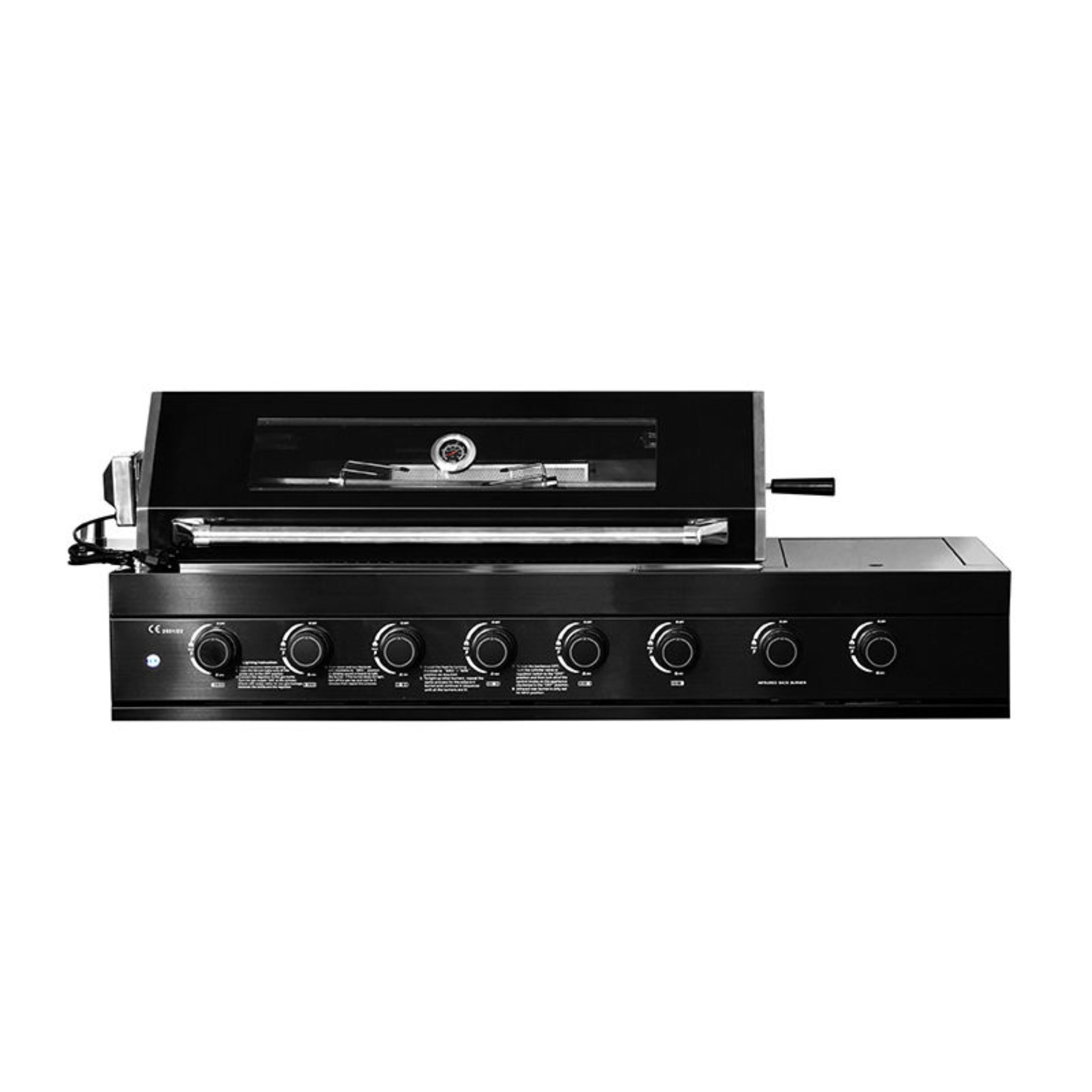 6+1 Burner plus Side Built-In Stainless Steel BBQ Grill – Black (304 Stainless Steel)