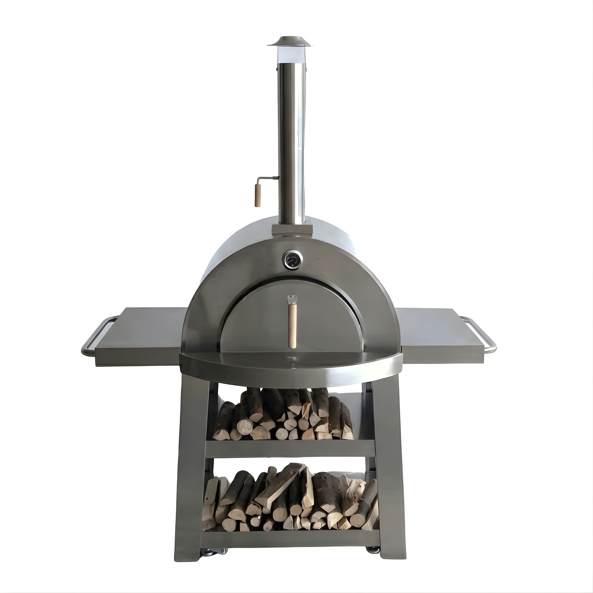 Charcoal Built-in Stainless Steel Outdoor Burning Pizza Oven