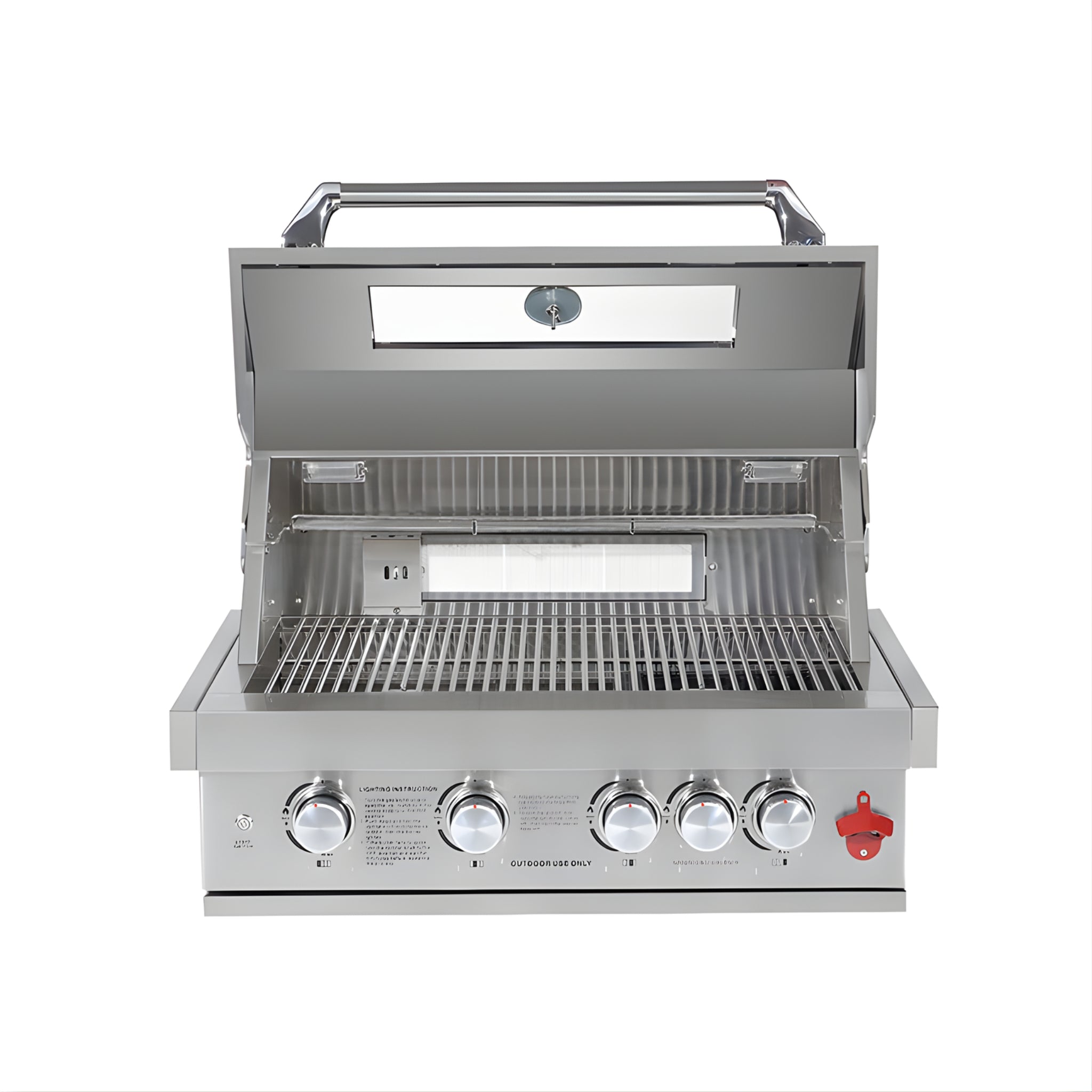 4-Burner Built-In Stainless Steel BBQ Grill – Silver (304 Stainless Steel)