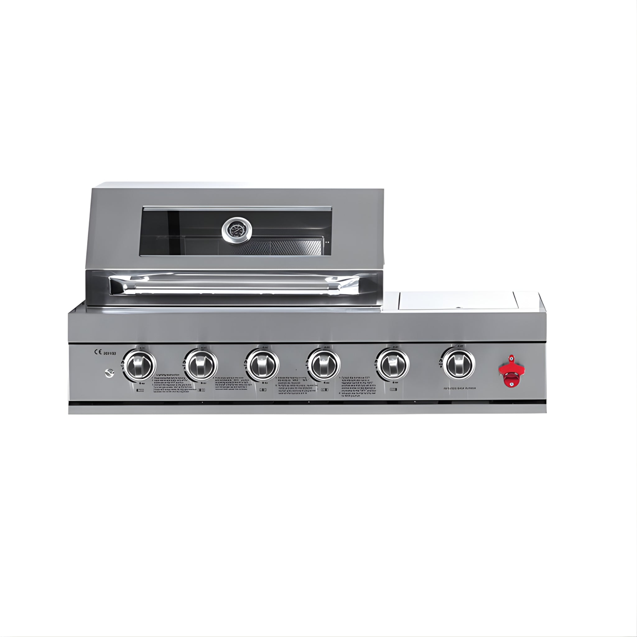 4+1 Burner plus Side Built-In Stainless Steel BBQ Grill – Silver (304 Stainless Steel)