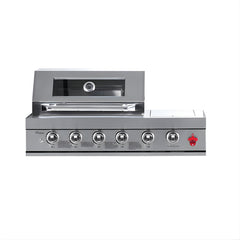 4+1 Burner plus Side Built-In Stainless Steel BBQ Grill – Silver (304 Stainless Steel)