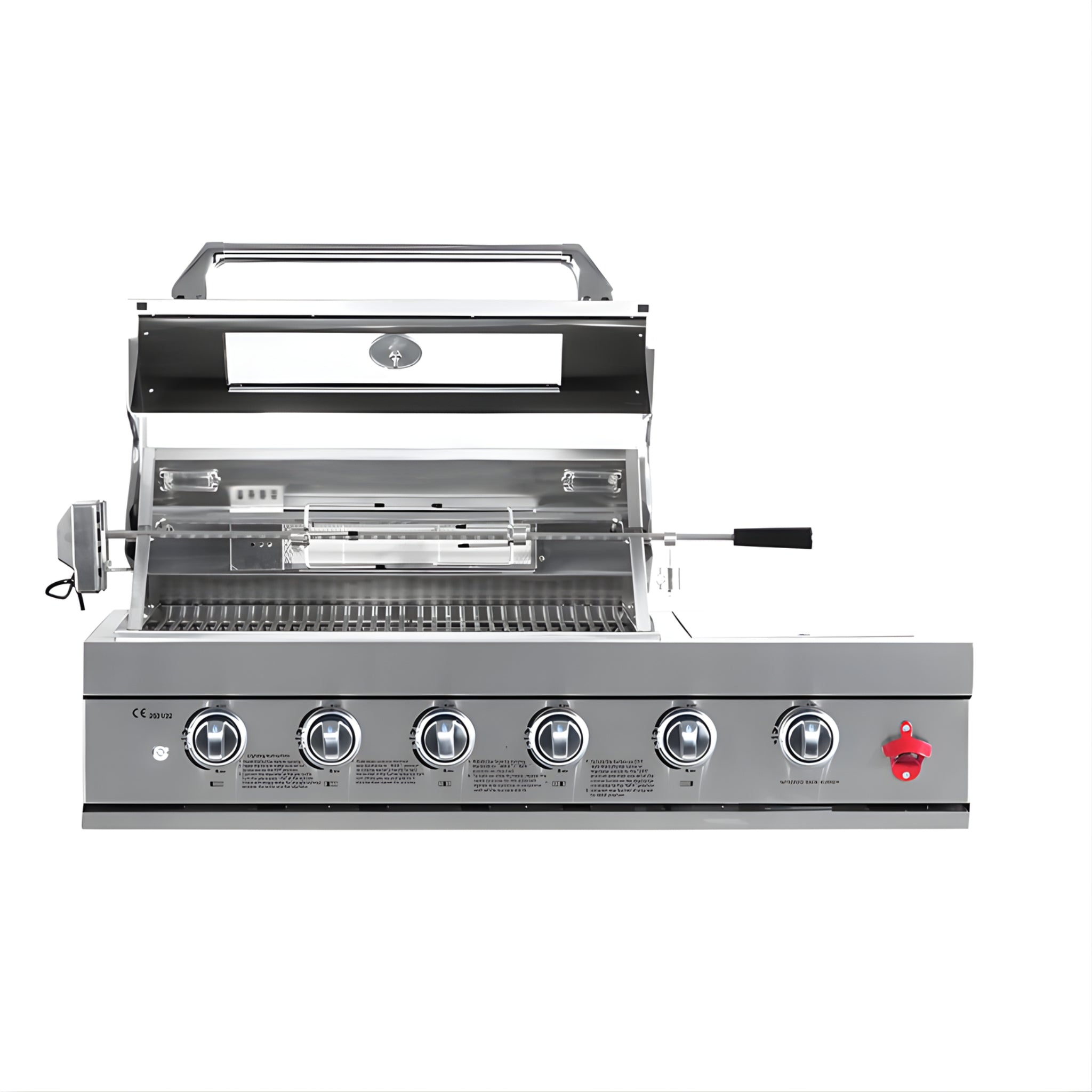 4+1 Burner plus Side Built-In Stainless Steel BBQ Grill – Silver (304 Stainless Steel)