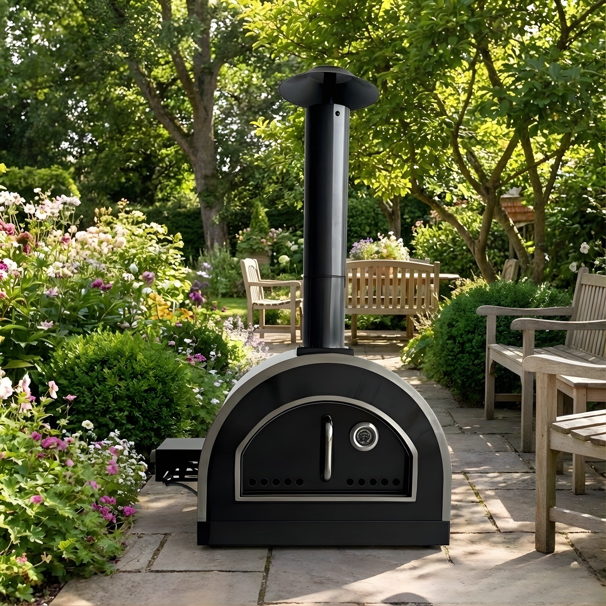 Premium Built-in Stainless Steel Outdoor Gas Burning Pizza Oven