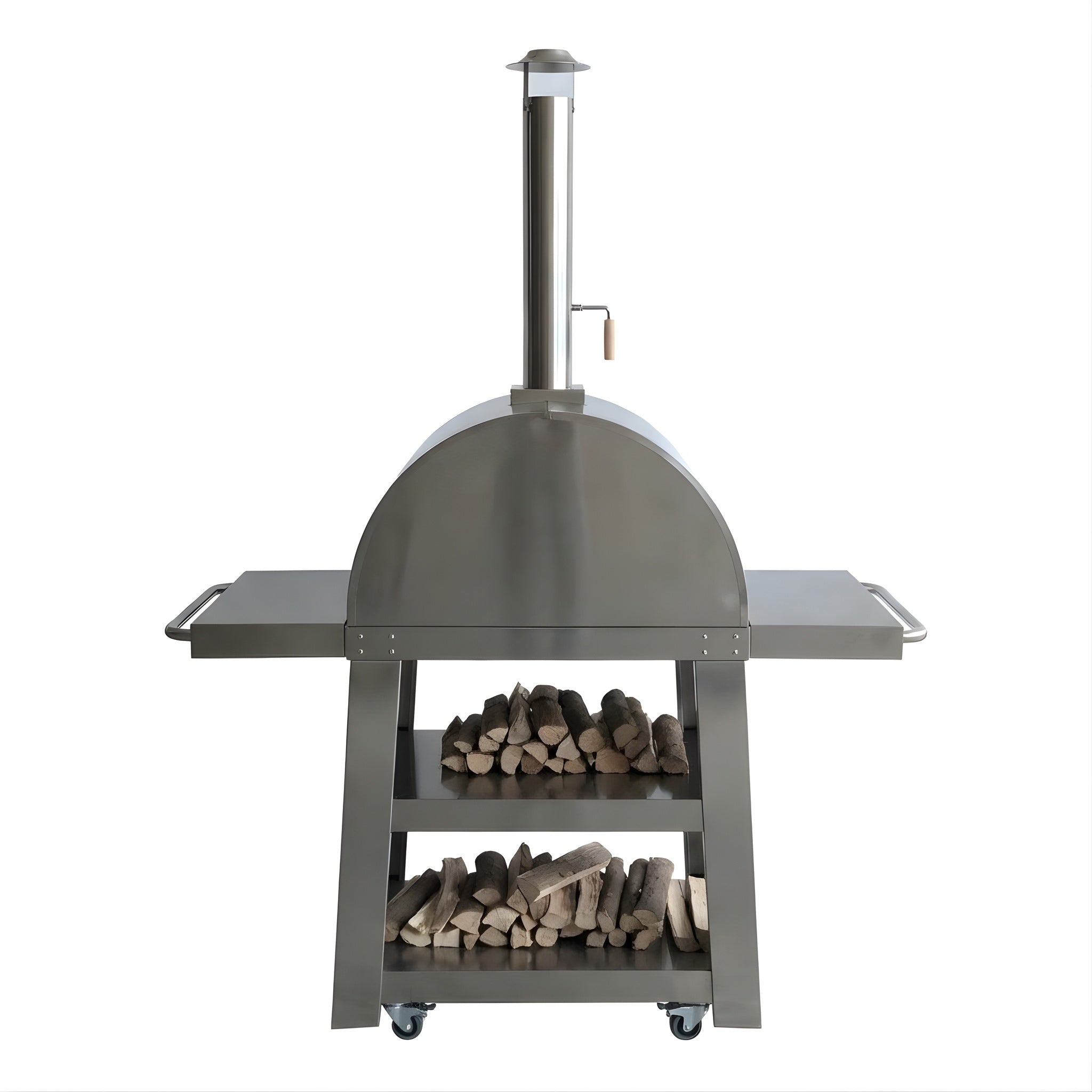Charcoal Built-in Stainless Steel Outdoor Burning Pizza Oven