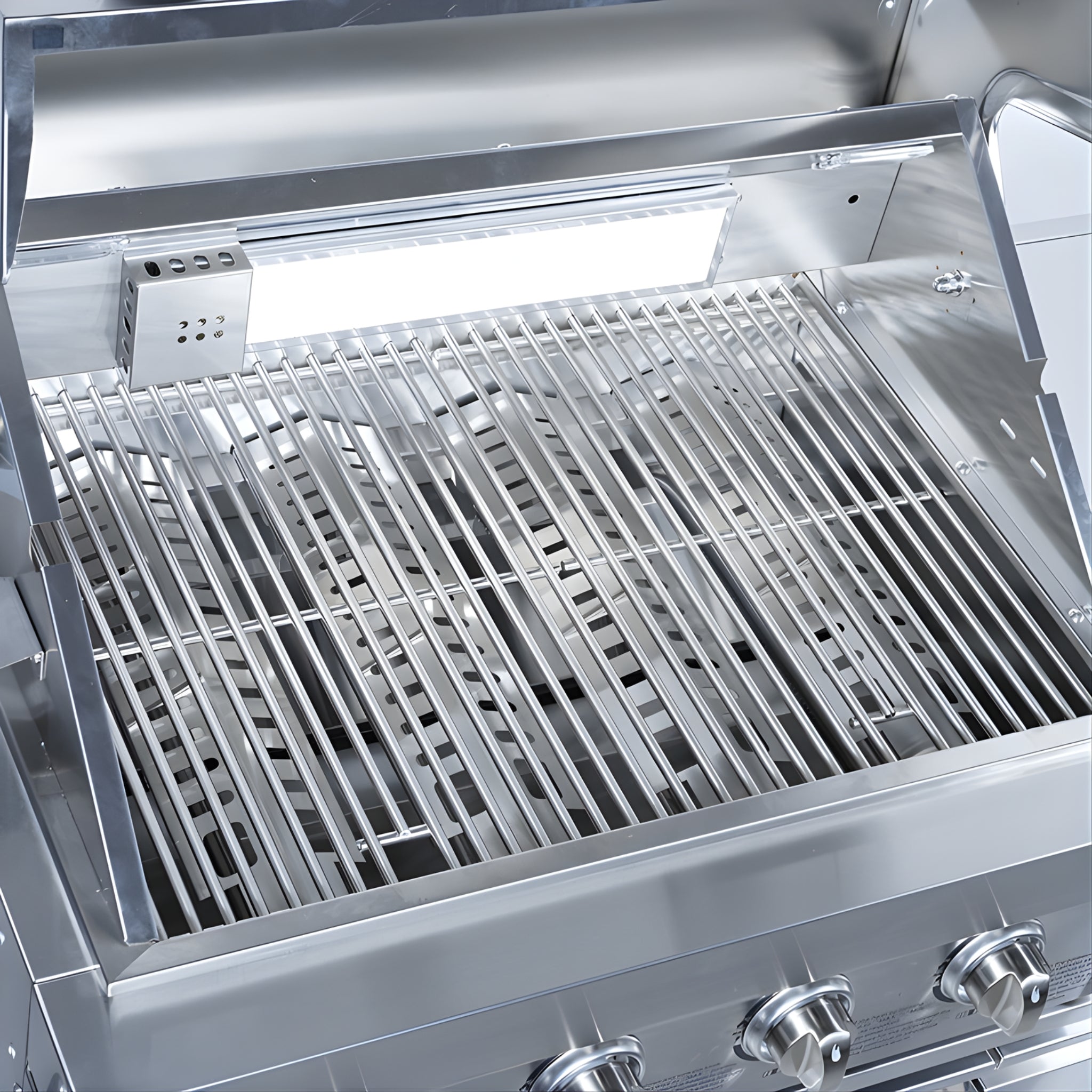 4+1 Burner plus Side Built-In Stainless Steel BBQ Grill – Silver (304 Stainless Steel)