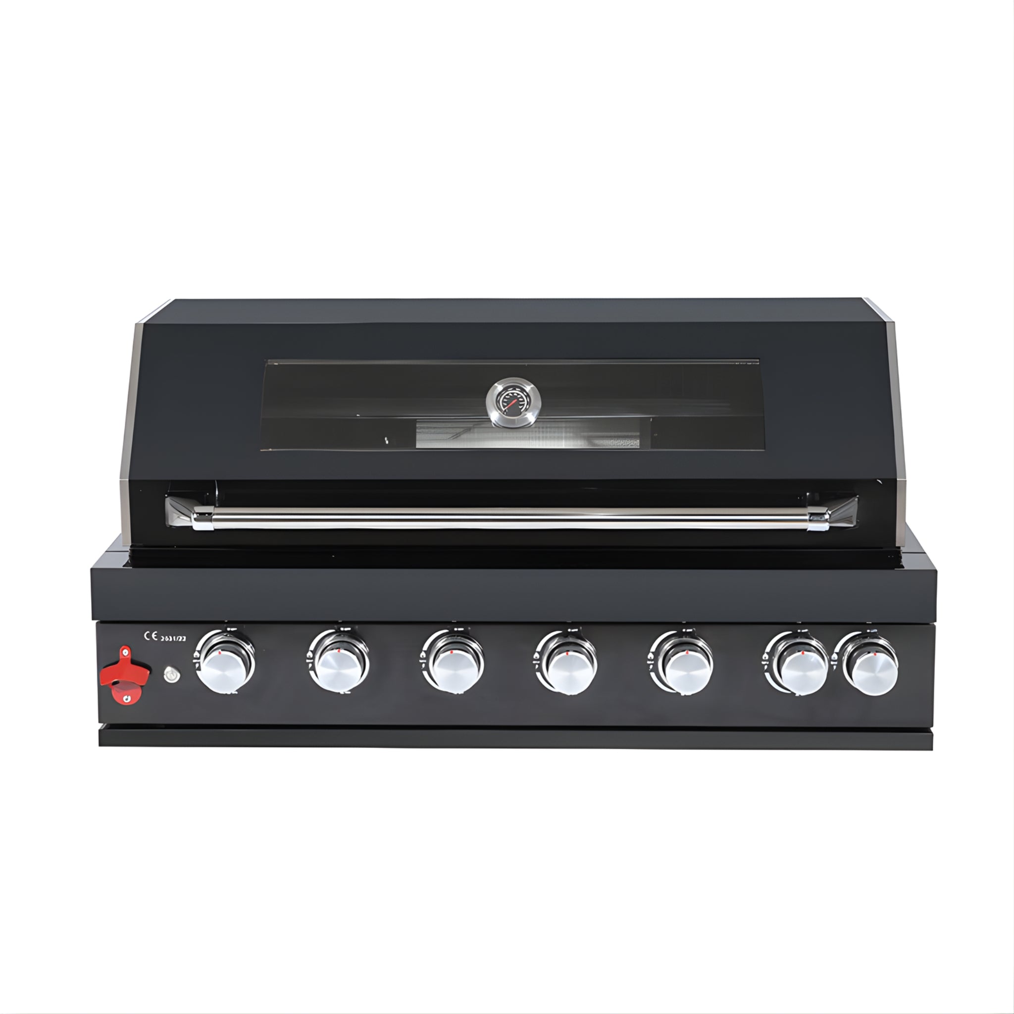 6 Burner Built-In Stainless Steel BBQ Grill – Black (304 Stainless Steel)