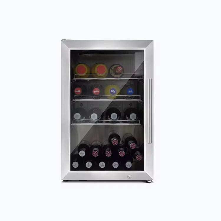 Stainless Steel Outdoor Kitchen Under Cabinet Glass Door Mini Beverage Fridge