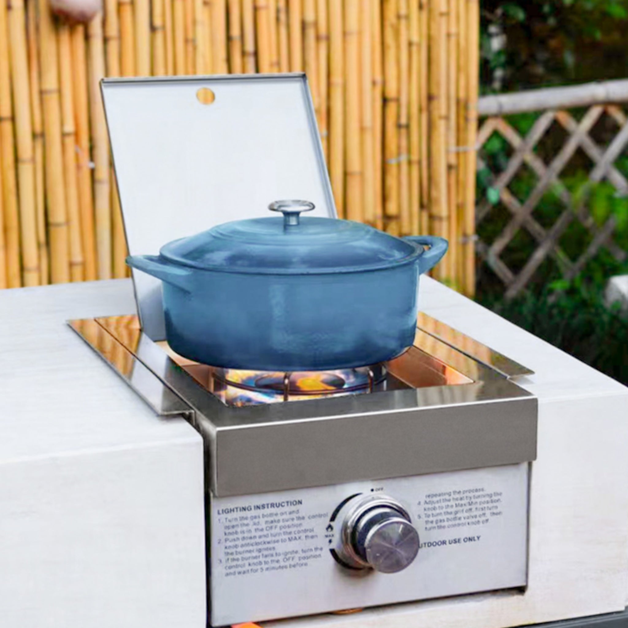 Stainless Steel Side Built-in BBQ Single Burner