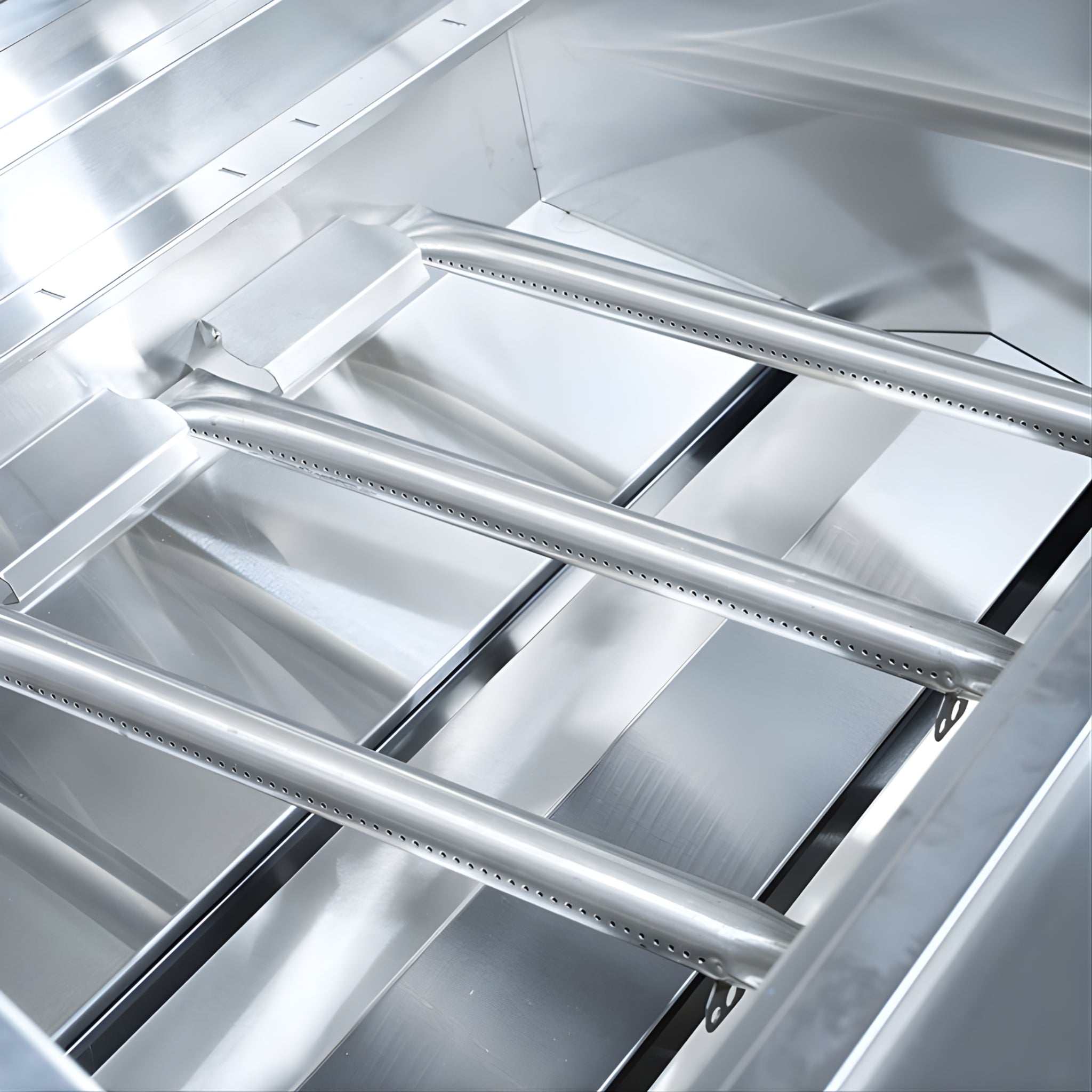 4+1 Burner plus Side Built-In Stainless Steel BBQ Grill – Silver (304 Stainless Steel)