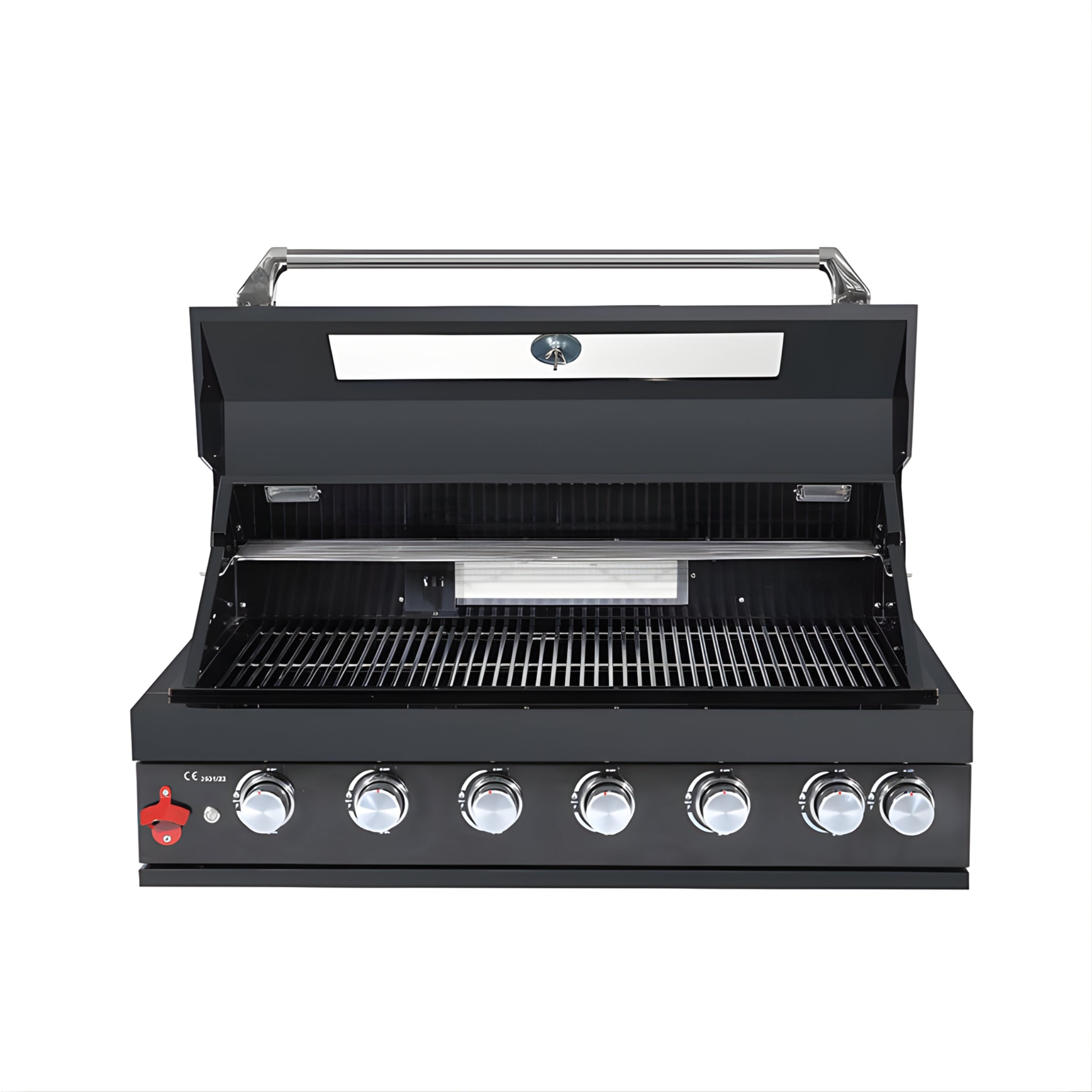 6 Burner Built-In Stainless Steel BBQ Grill – Black (304 Stainless Steel)