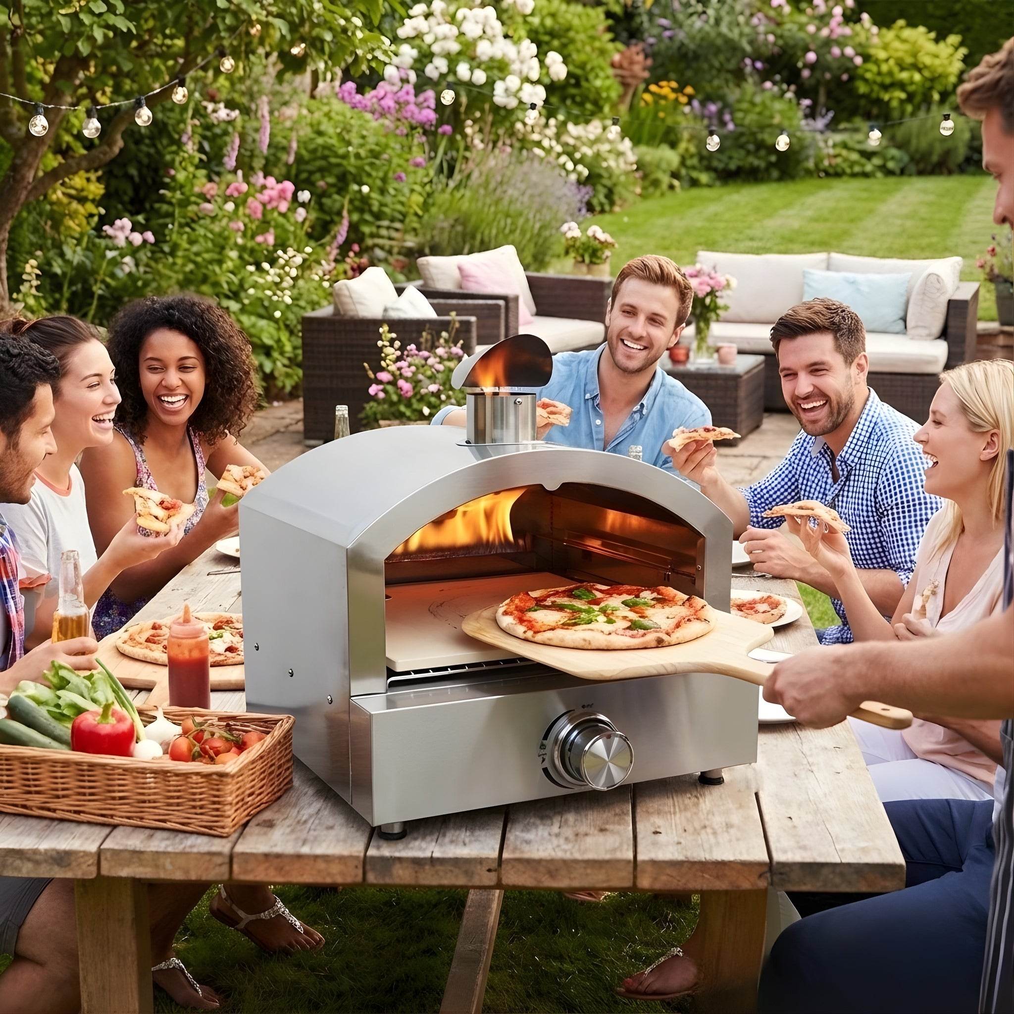 Stainless Steel Outdoor Gas Burning Pizza Oven