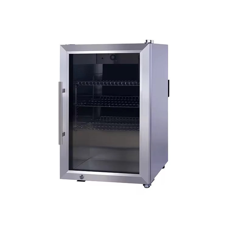 Stainless Steel Outdoor Kitchen Under Cabinet Glass Door Mini Beverage Fridge