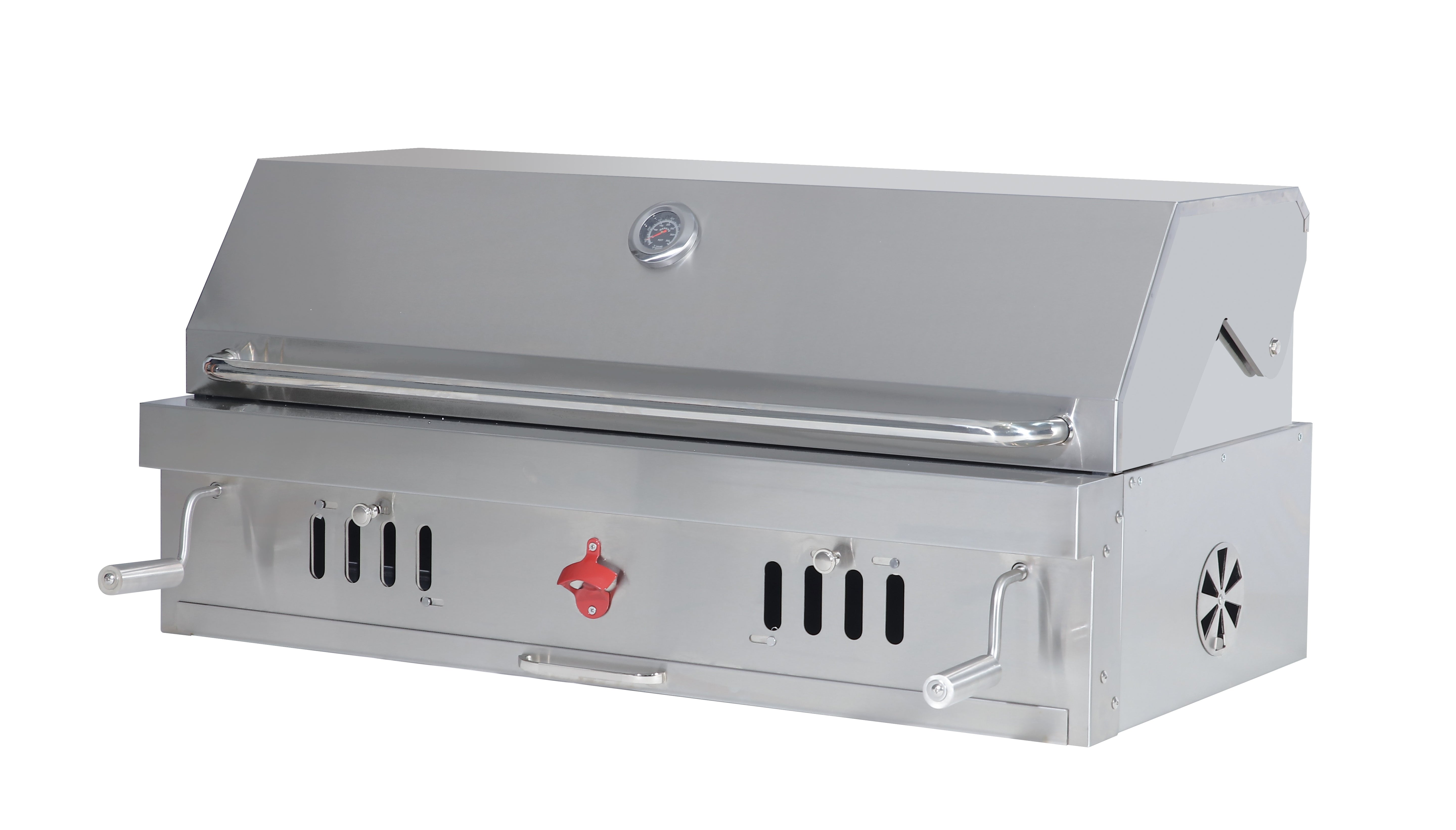 49 Inch (Extra Large) Stainless Steel Premium Built-In Charcoal Outdoor BBQ