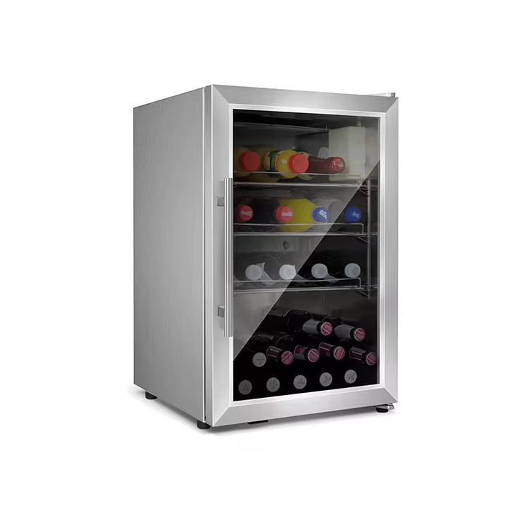 Stainless Steel Outdoor Kitchen Under Cabinet Glass Door Mini Beverage Fridge