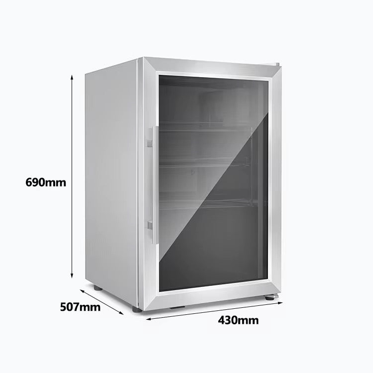 Stainless Steel Outdoor Kitchen Under Cabinet Glass Door Mini Beverage Fridge