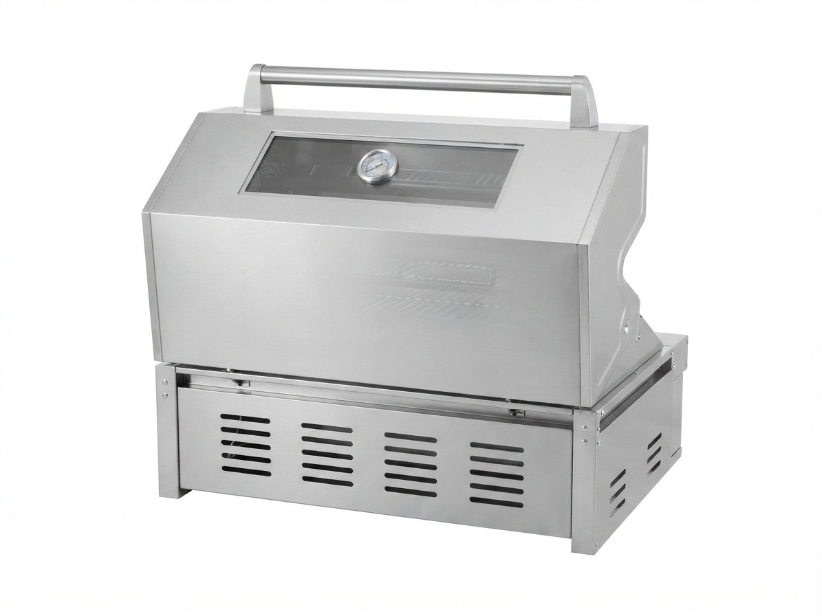 4-Burner Built-In Stainless Steel BBQ Grill – Silver (304 Stainless Steel)
