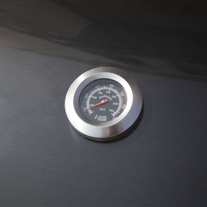 2-Burner Built-In Black Titanium Stainless Steel BBQ Grill – Round-Top