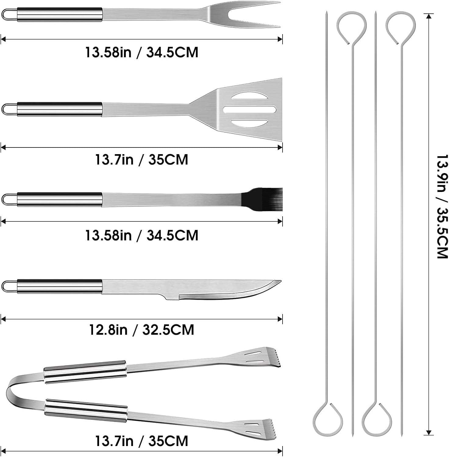 Stainless Steel BBQ Utensil Set