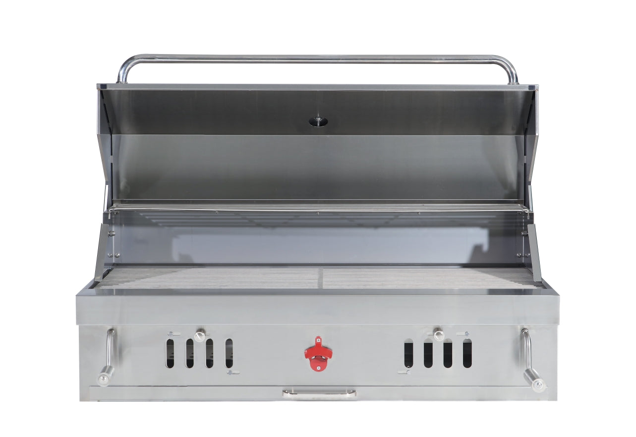 49 Inch (Extra Large) Stainless Steel Premium Built-In Charcoal Outdoor BBQ