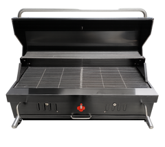 49 Inch (Extra Large) Stainless Steel Premium Built-In Charcoal Outdoor BBQ (Black)
