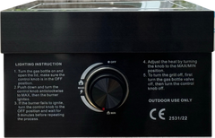 Built-in BBQ Side Burner Black Stainless Steel
