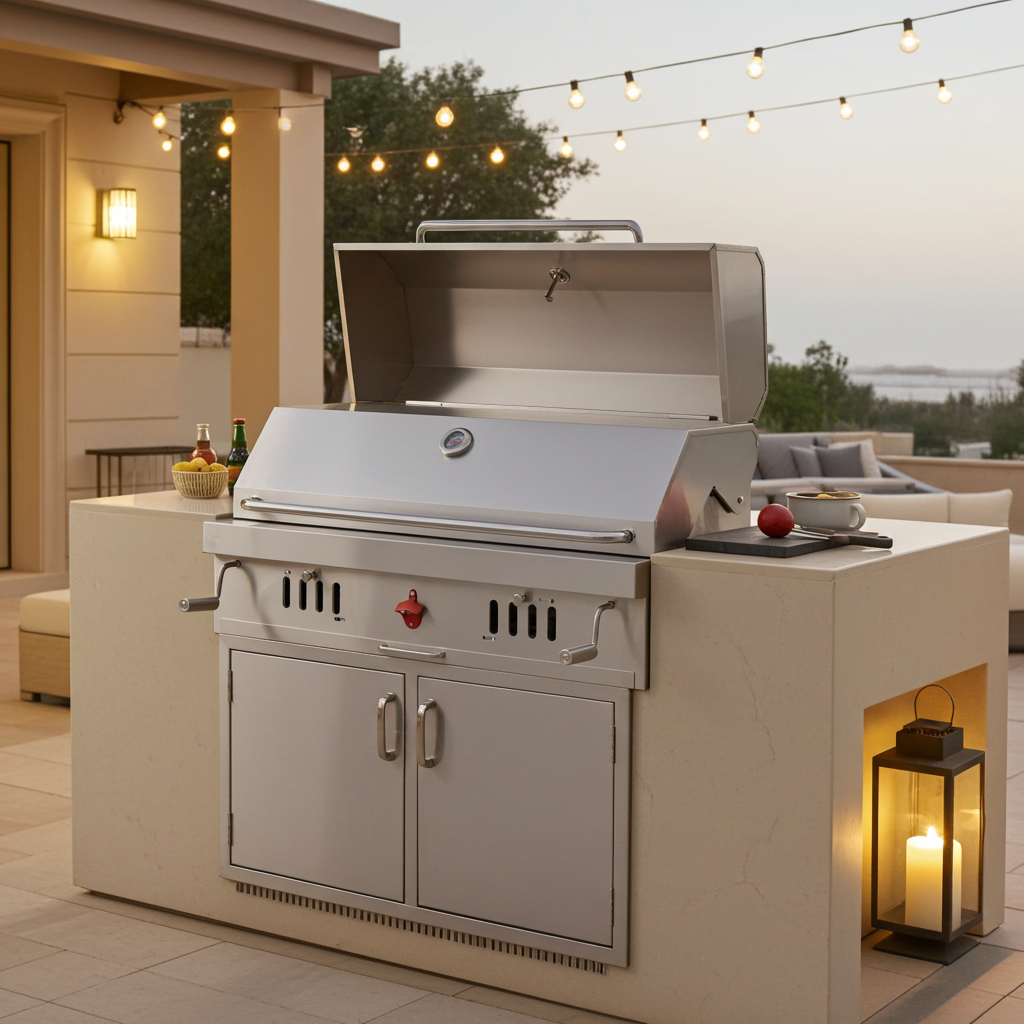 1.1m (Extra Large) Stainless Steel Premium Built-In Charcoal Outdoor BBQ