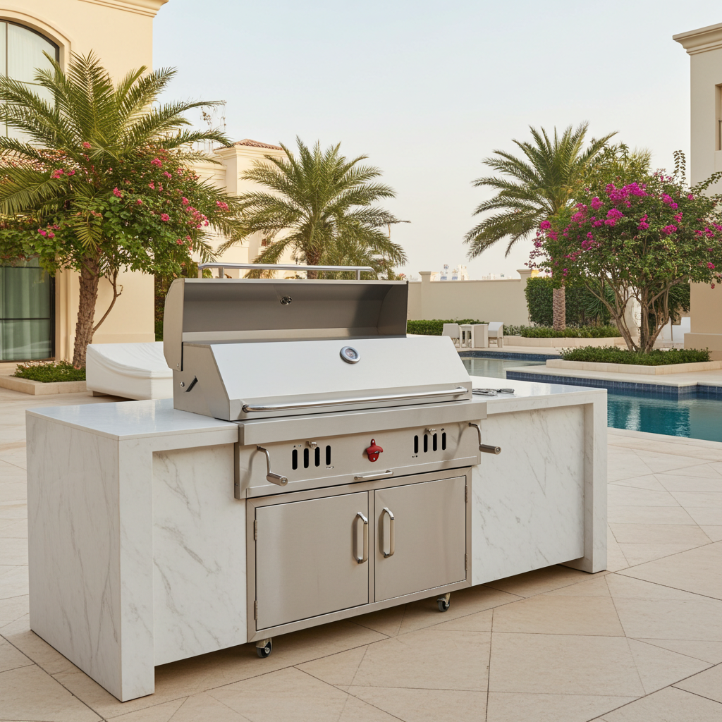 1.1m (Extra Large) Stainless Steel Premium Built-In Charcoal Outdoor BBQ